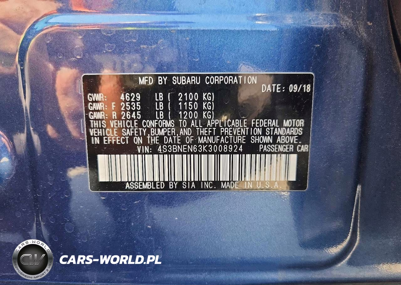 2019 SUBARU LEGACY 3.6 3.6R LIMITED VIN:4S3BNEN63K3008924 - 13