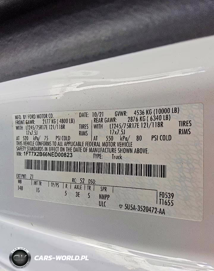 2022 Ford F250 Super Duty VIN:1FT7X2B66NED00823 - 12