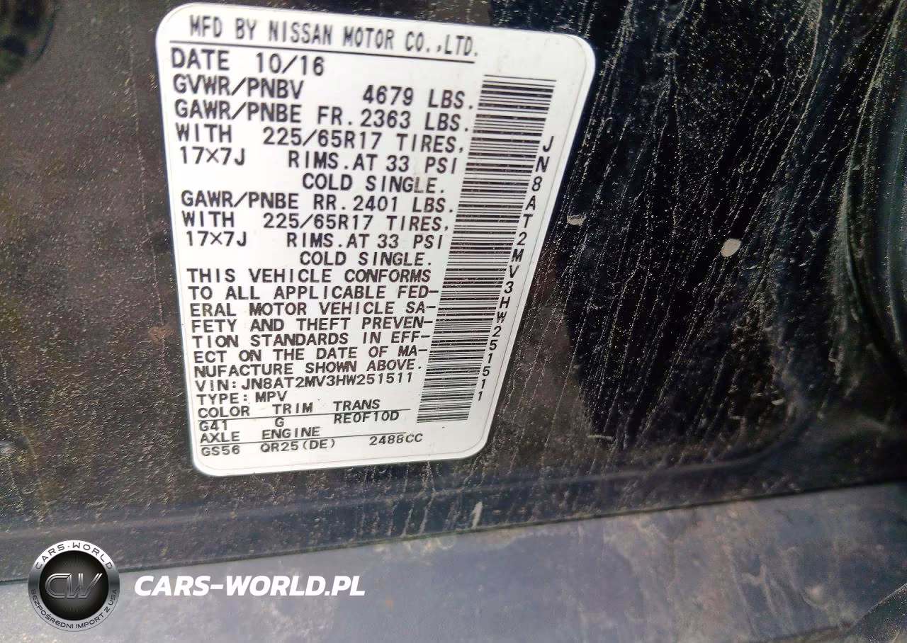 2017 Nissan Rogue S VIN:JN8AT2MV3HW251511 - 12