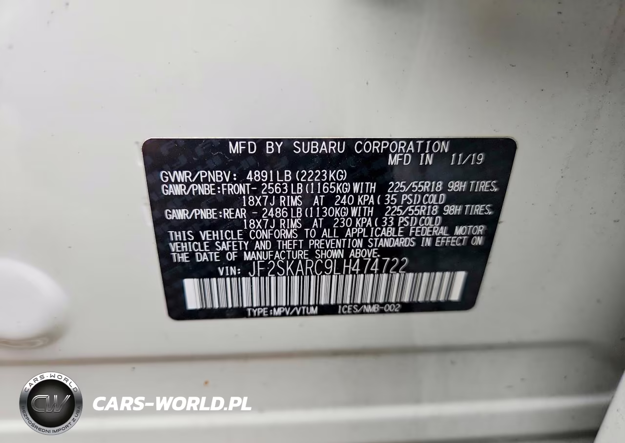 2020 Subaru Forester Sport VIN:JF2SKARC9LH474722 - 12