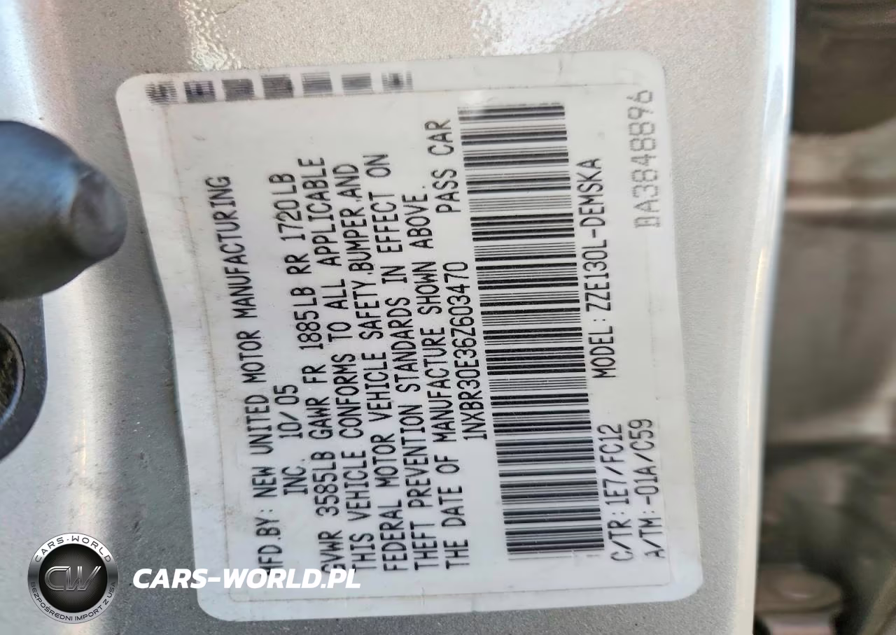 2006 Toyota Corolla S VIN:1NXBR30E36Z603470 - 14