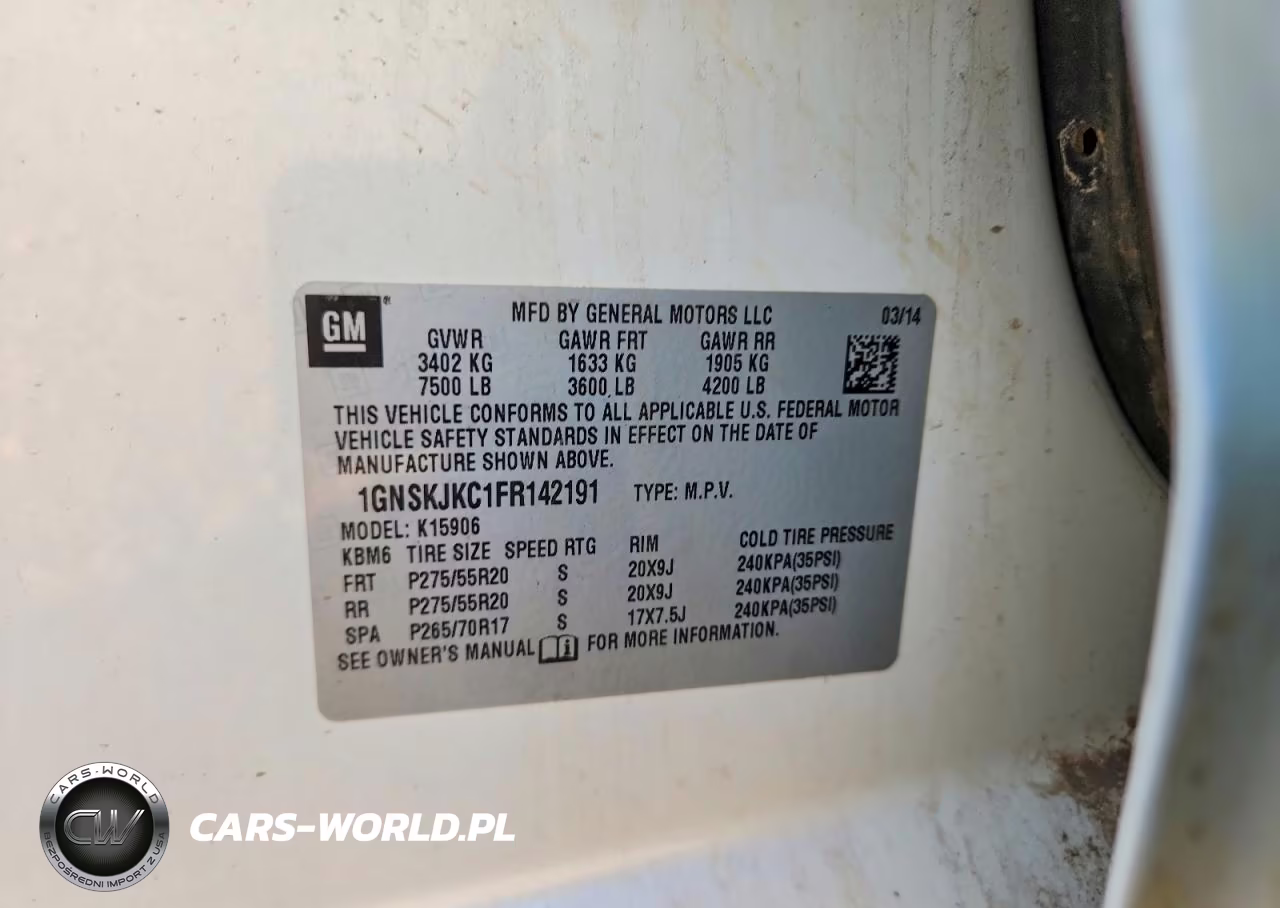 2015 Chevrolet Suburban K1500 Lt VIN:1GNSKJKC1FR142191 - 13