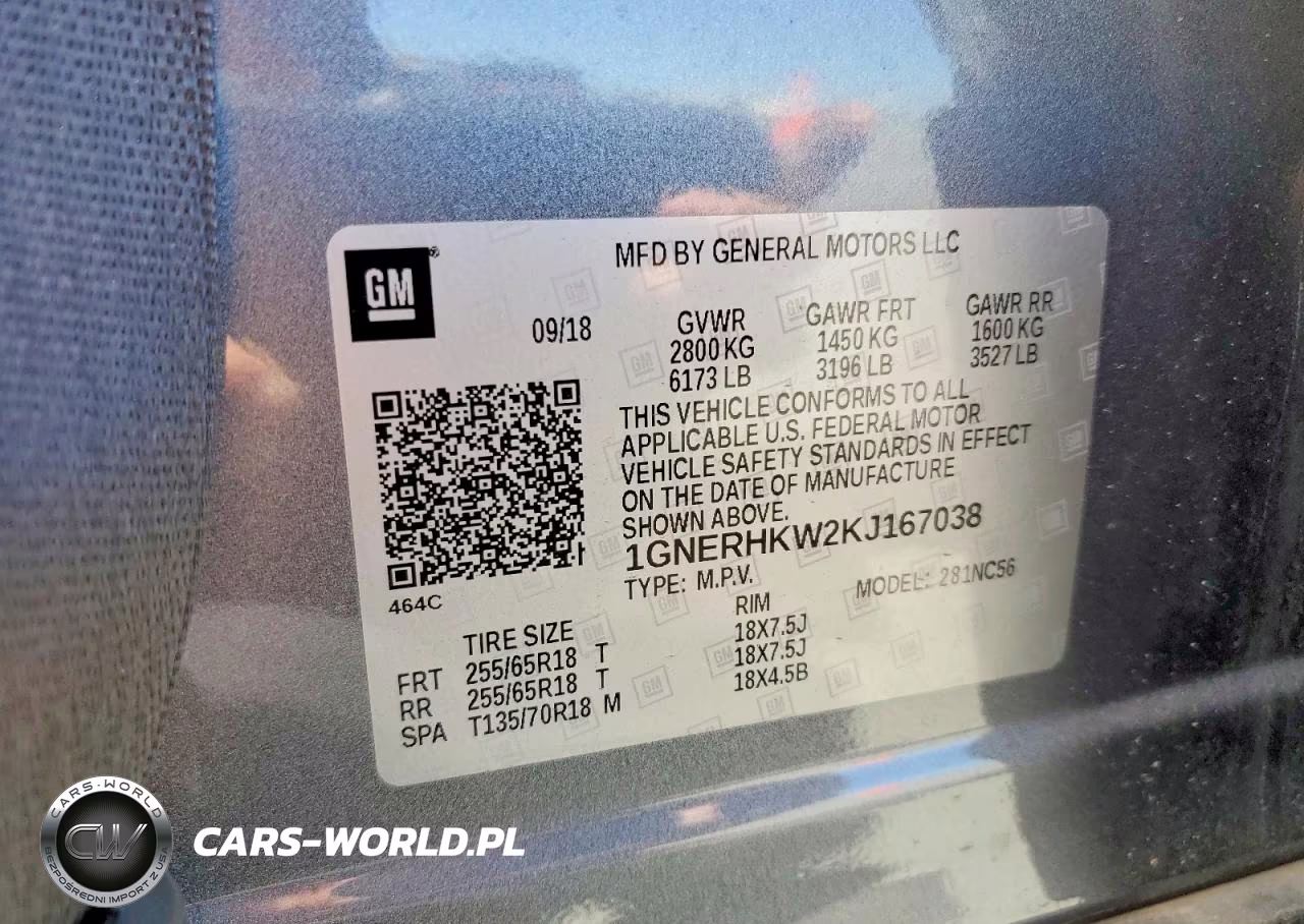 2019 Chevrolet Traverse Lt VIN:1GNERHKW2KJ167038 - 12