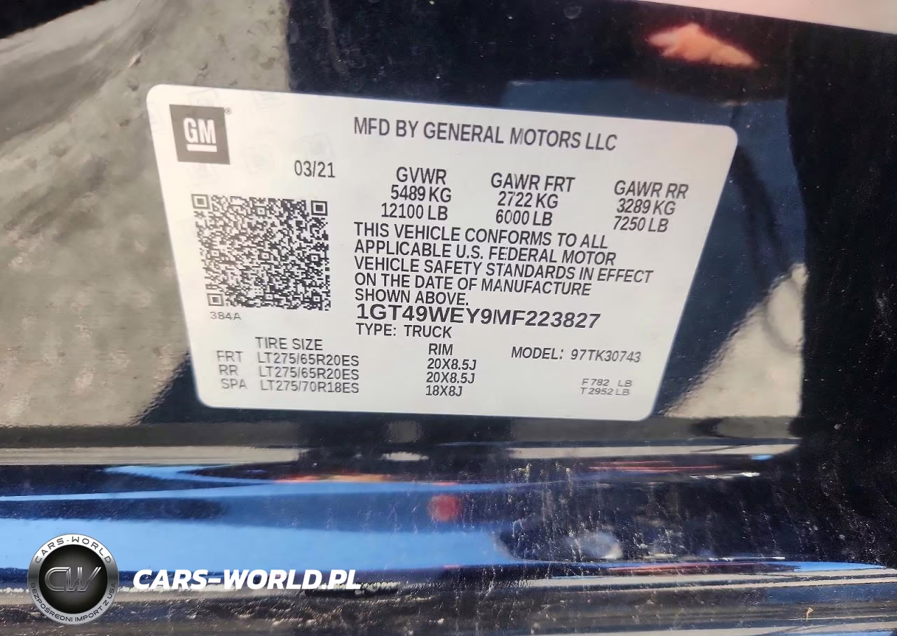 2021 GMC Sierra K3500 Denali VIN:1GT49WEY9MF223827 - 12