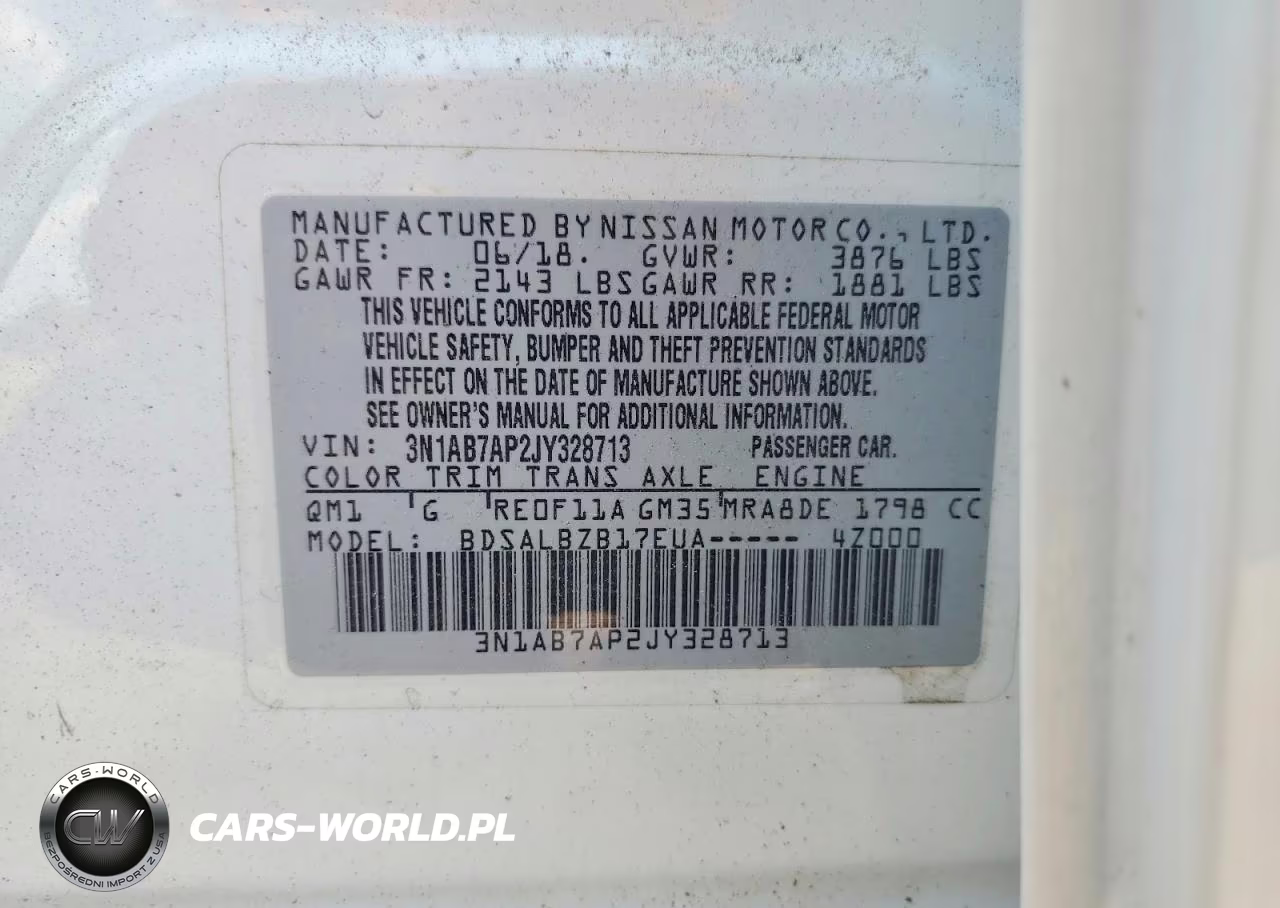 2018 Nissan Sentra S VIN:3N1AB7AP2JY328713 - 12