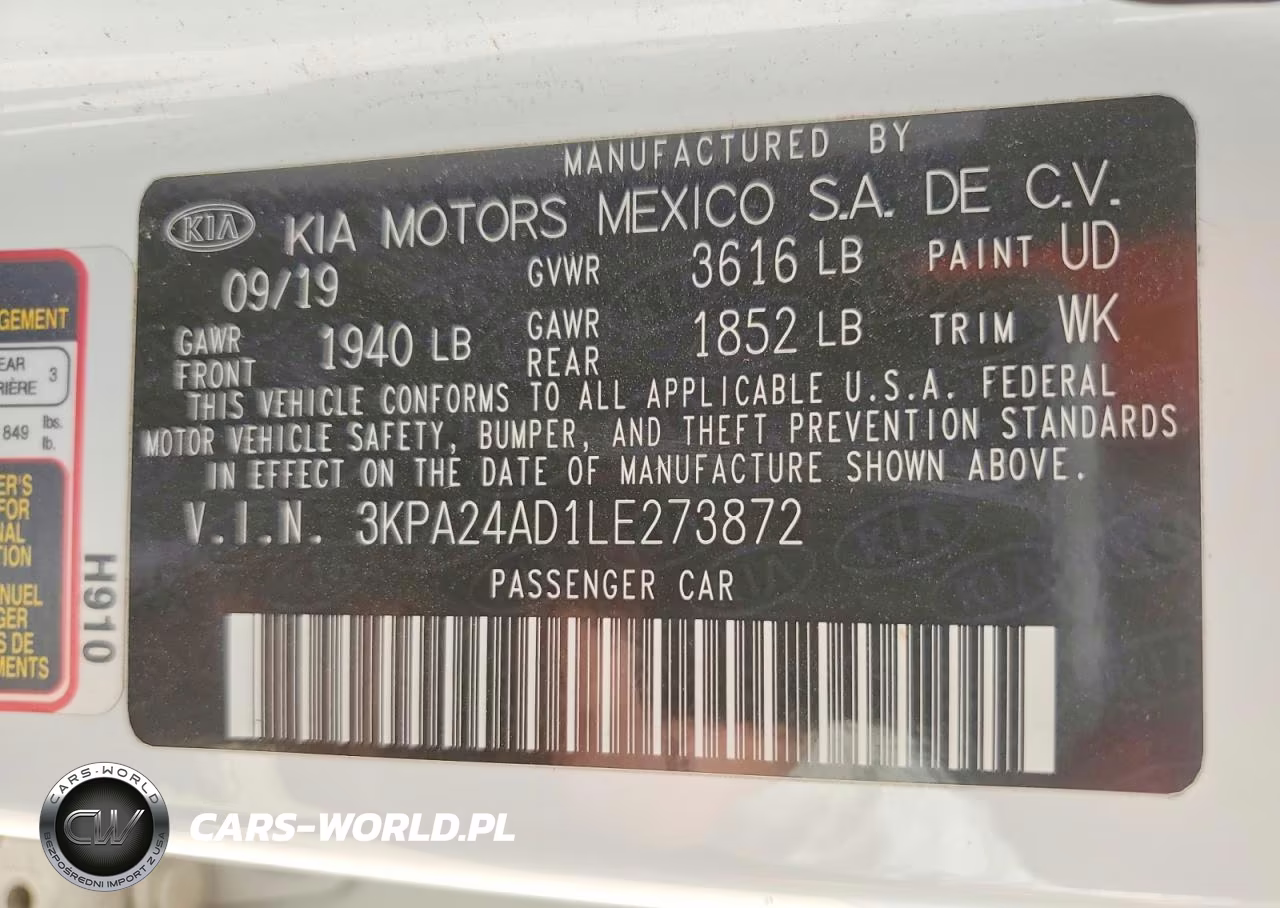 2020 Kia Rio S VIN:3KPA24AD1LE273872 - 12