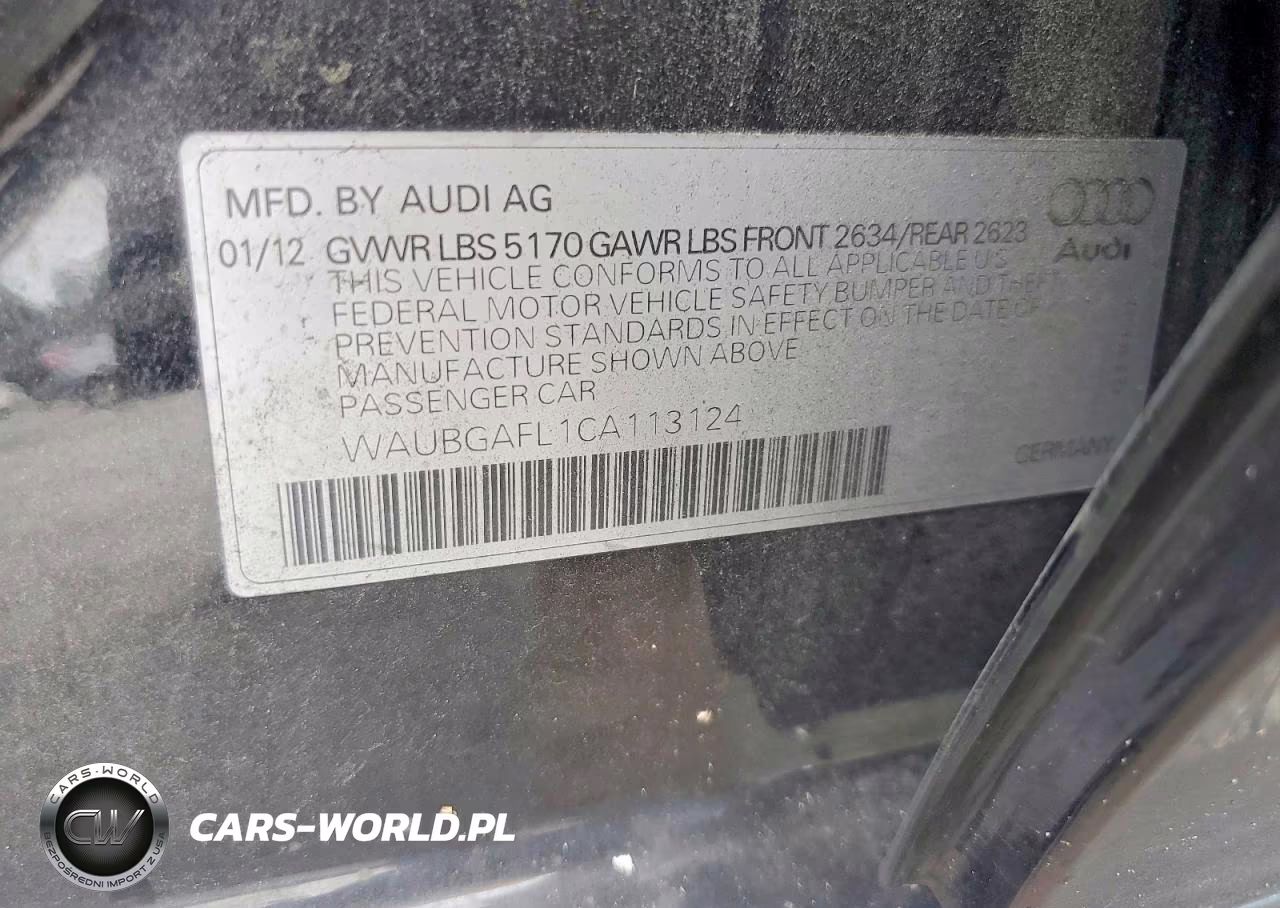 2012 Audi S4 Premium Plus VIN:WAUBGAFL1CA113124 - 12