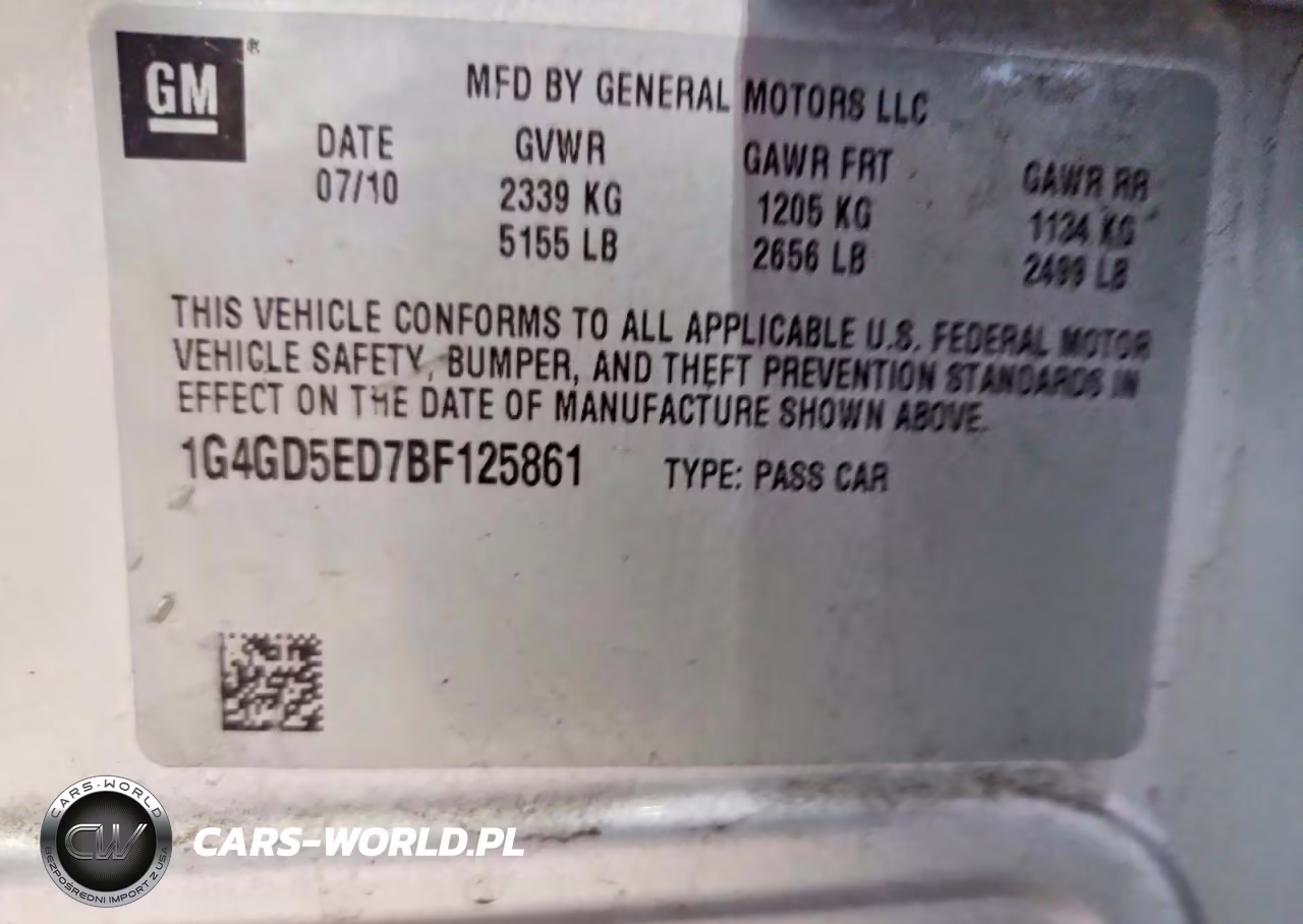 2011 Buick Lacrosse Cxl VIN:1G4GD5ED7BF125861 - 13
