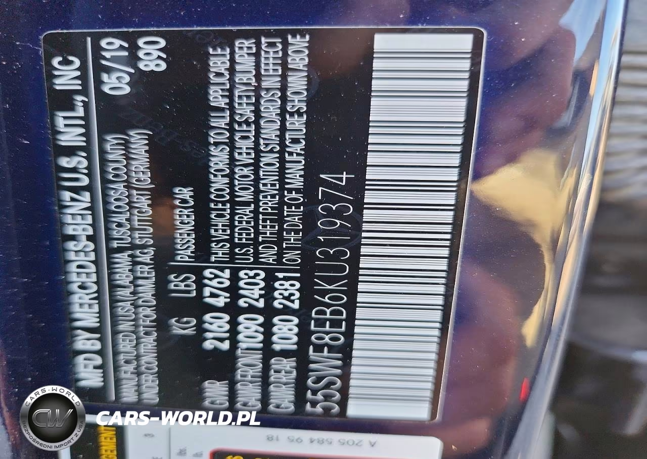 2019 Other C300 VIN:55SWF8EB6KU319374 - 12