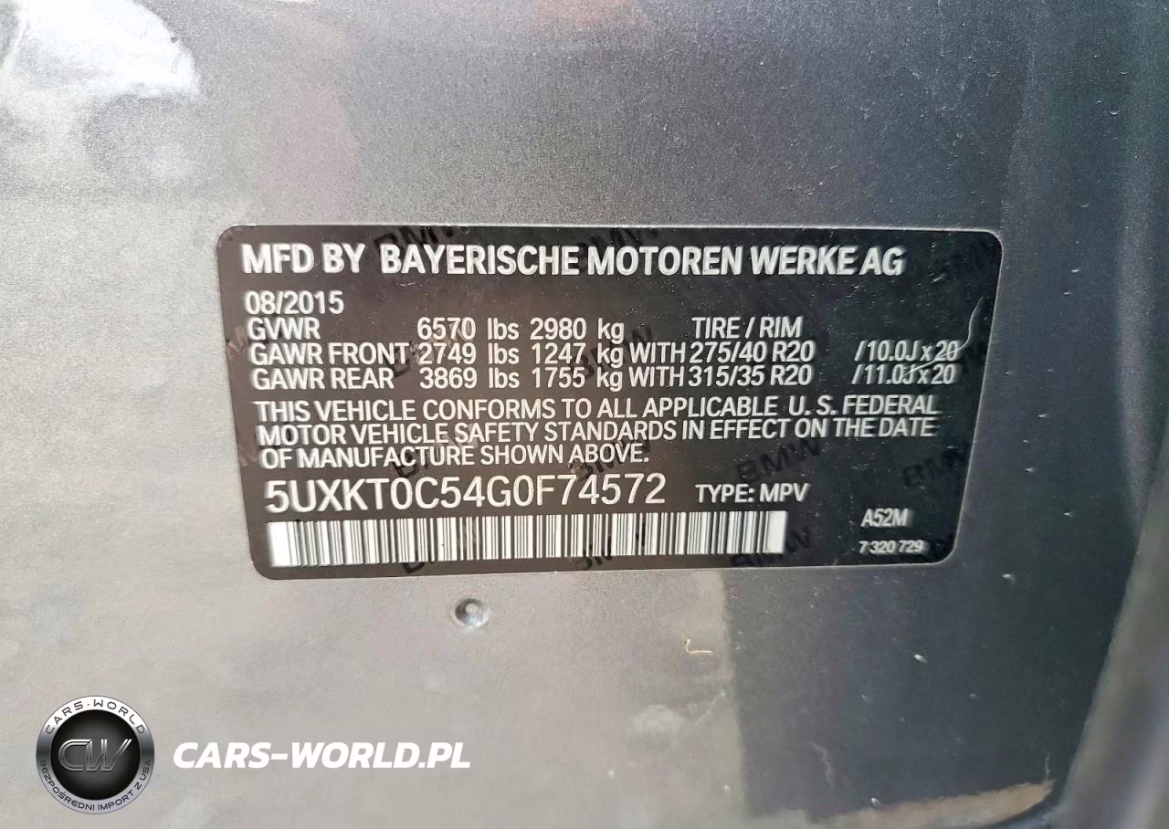 2016 BMW X5 Xdr40E VIN:5UXKT0C54G0F74572 - 13