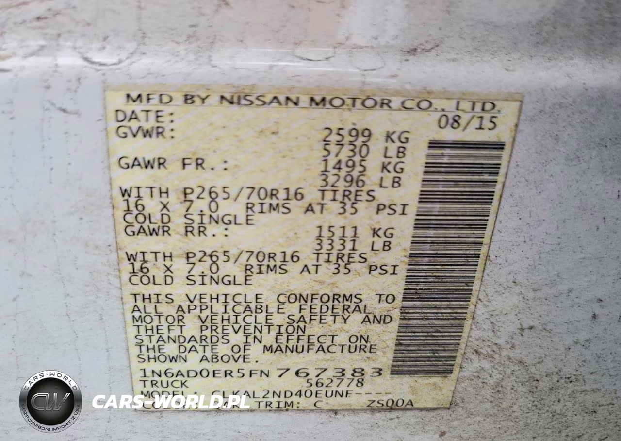 2015 Nissan Frontier S VIN:1N6AD0ER5FN767383 - 13