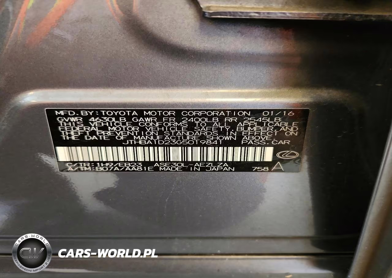 2016 Lexus Is 200T VIN:JTHBA1D23G5019841 - 13