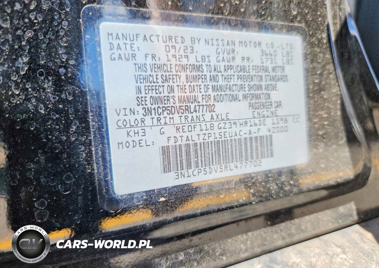 2024 Nissan Kicks Sr VIN:3N1CP5DV5RL477702 - 12