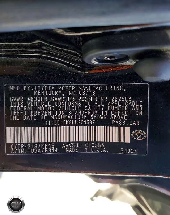 2017 Toyota Camry Hybrid Se VIN:4T1BD1FK8HU201687 - 12