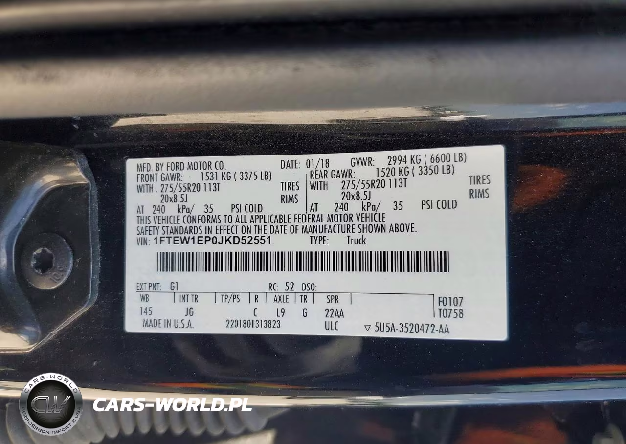 2018 Ford F150 Supercrew VIN:1FTEW1EP0JKD52551 - 12