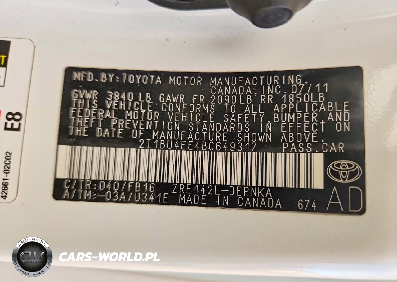 2011 Toyota Corolla Le VIN:2T1BU4EE4BC649317 - 12