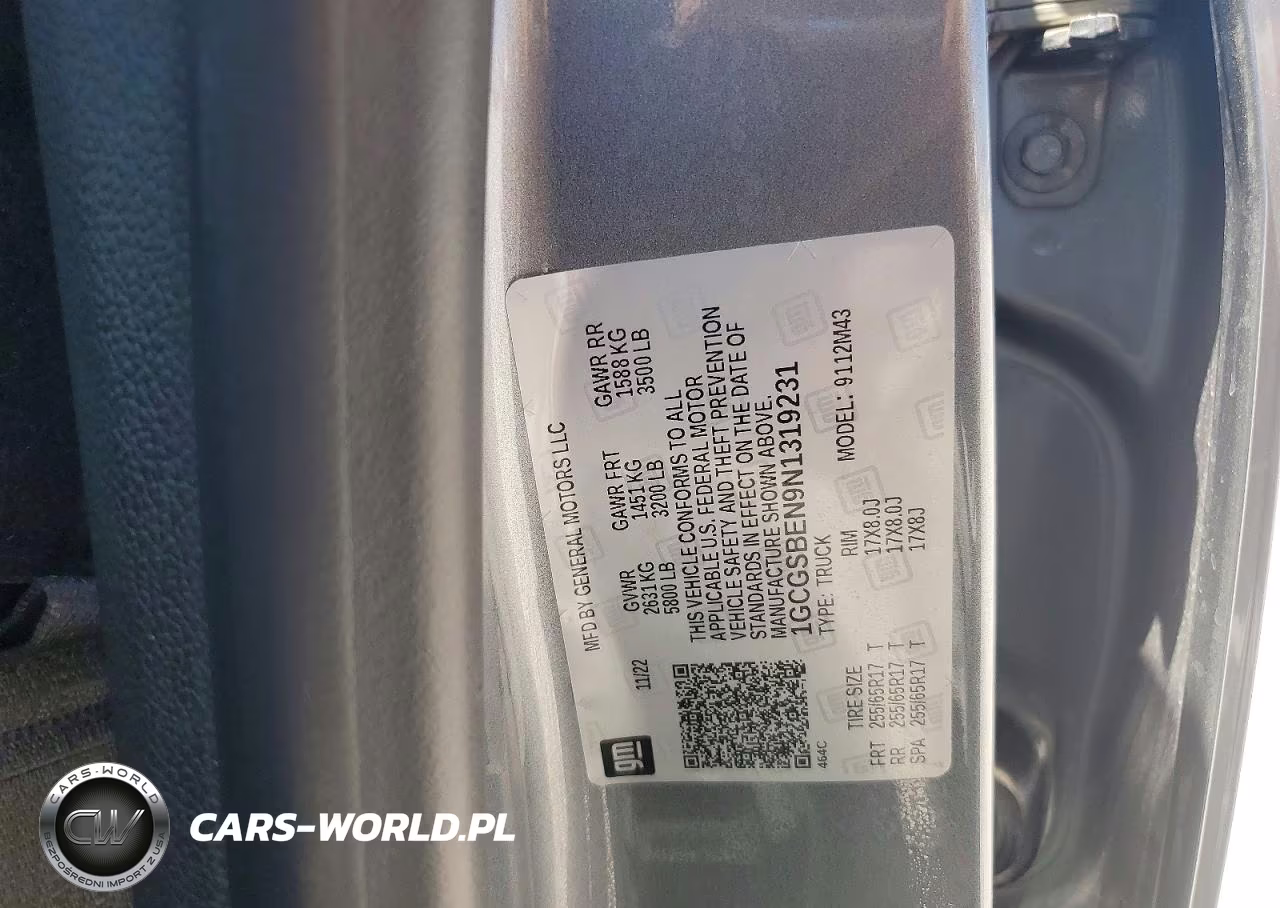 2022 Chevrolet Colorado VIN:1GCGSBEN9N1319231 - 12