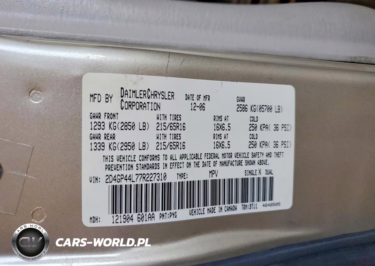 2007 Dodge Grand Caravan Sxt VIN:2D4GP44L77R227310 - 13