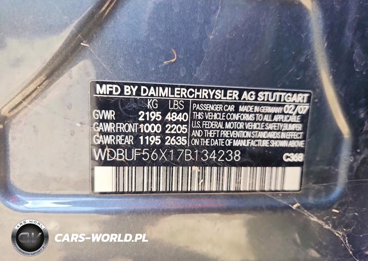 2007 Mercedes-Benz E 350 VIN:WDBUF56X17B134238 - 12