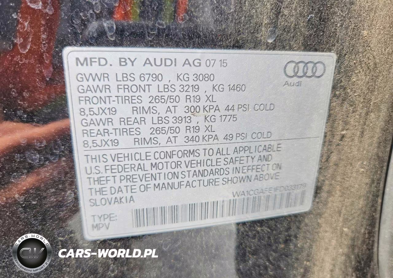 2015 Audi Q7 VIN:WA1CGAFE1FD033179 - 13