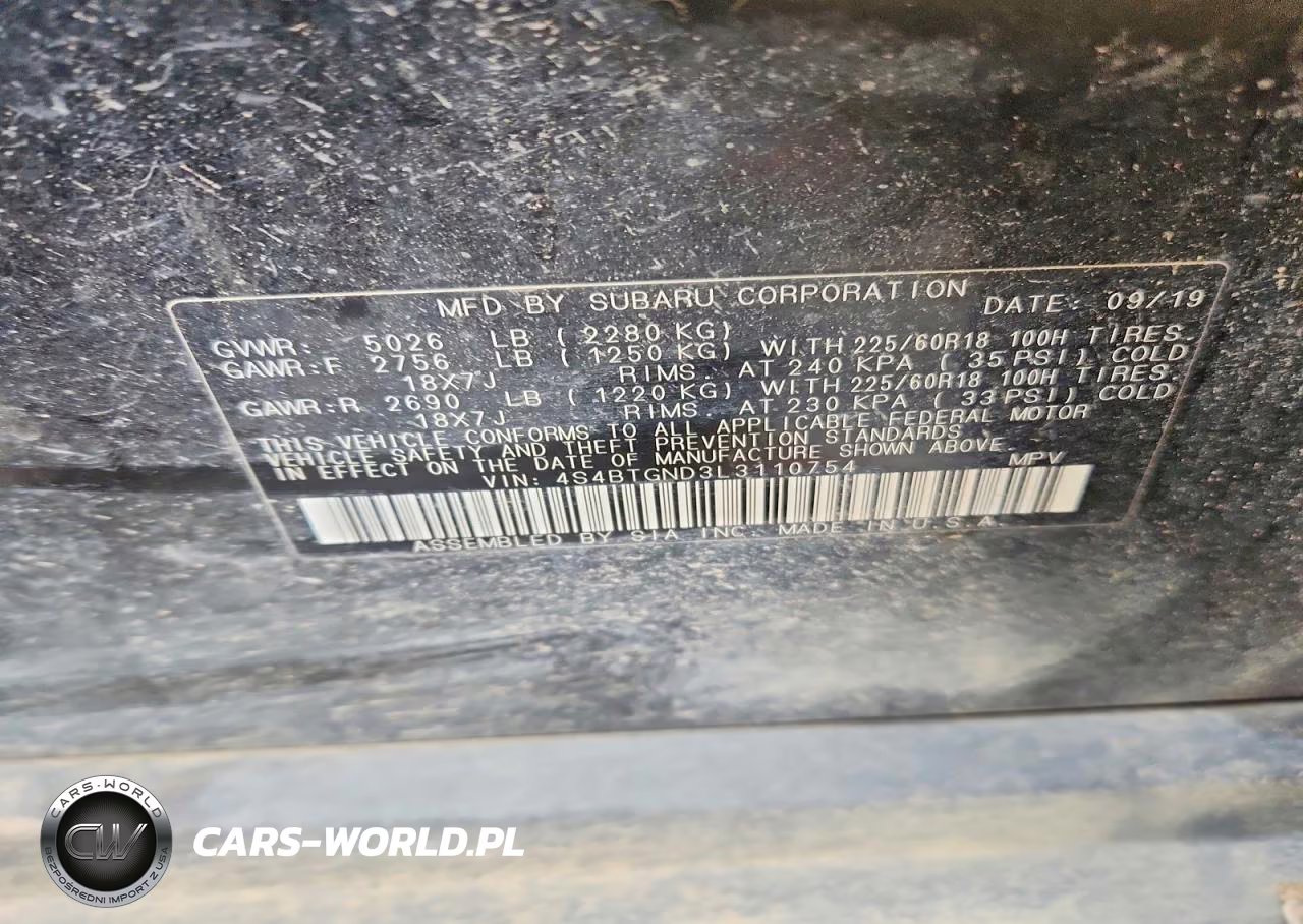 2020 Subaru Outback Limited Xt VIN:4S4BTGND3L3110754 - 13