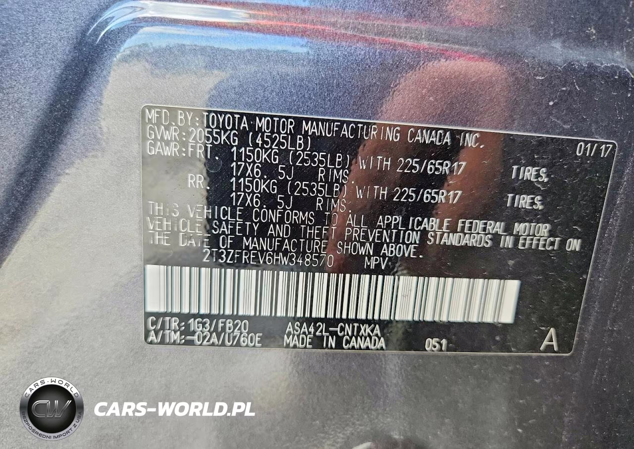 2017 Toyota Rav4 Le VIN:2T3ZFREV6HW348570 - 13