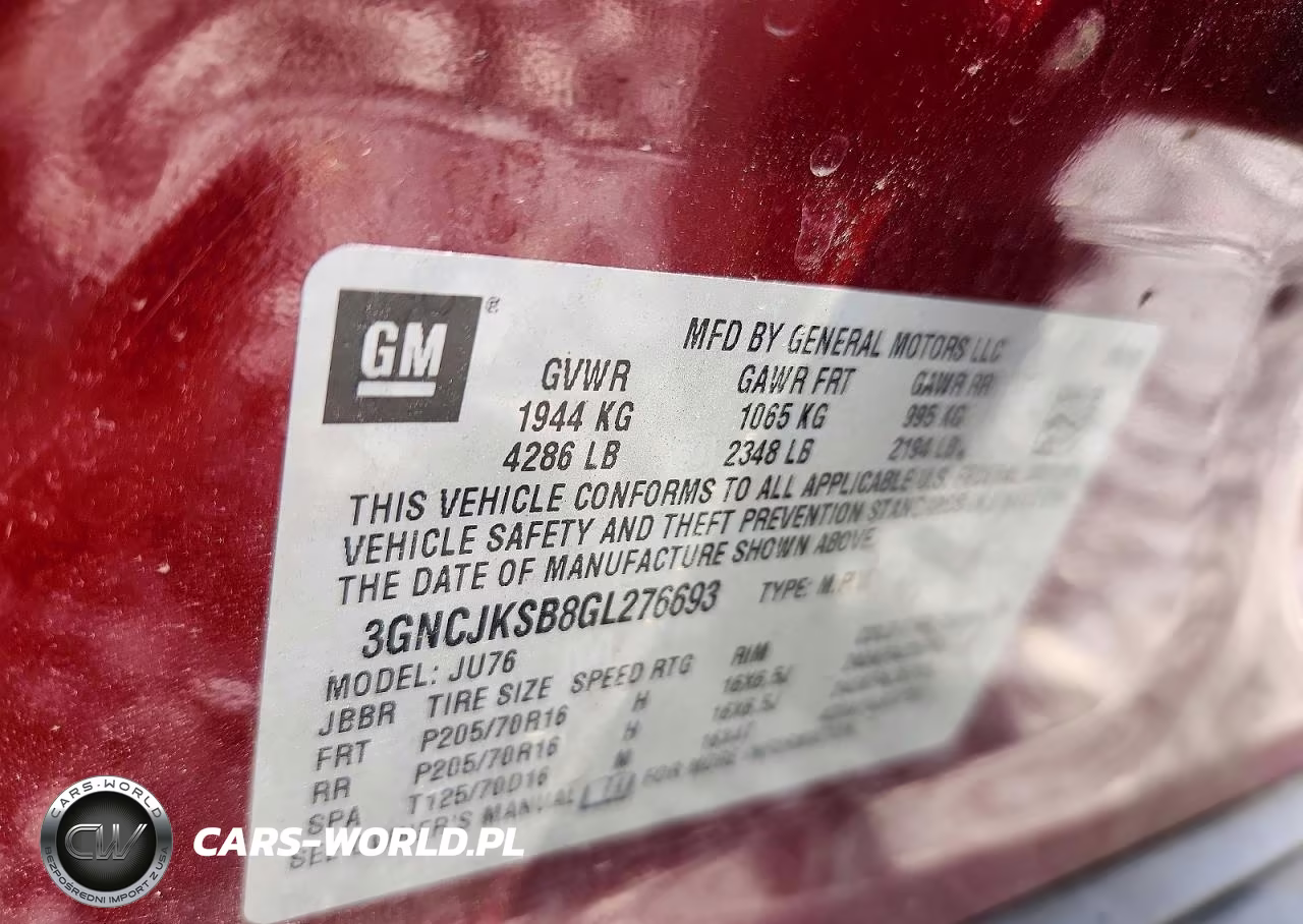 2016 Chevrolet Trax VIN:3GNCJKSB8GL276693 - 13