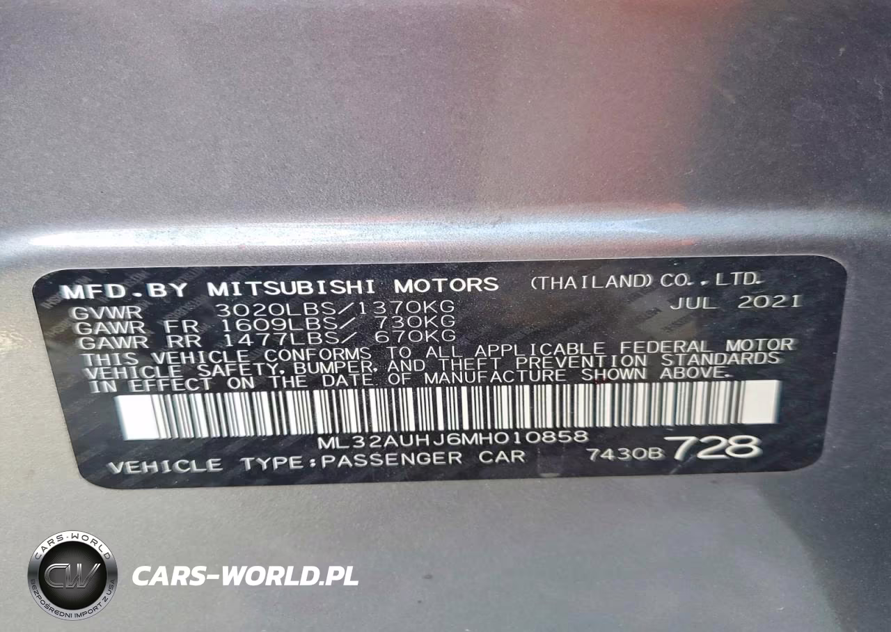 2021 Mitsubishi Mirage Es VIN:ML32AUHJ6MH010858 - 12