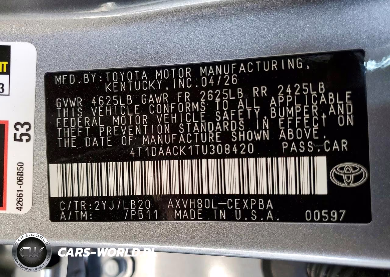 2026 Toyota Camry Xse VIN:4T1DAACK1TU308420 - 12