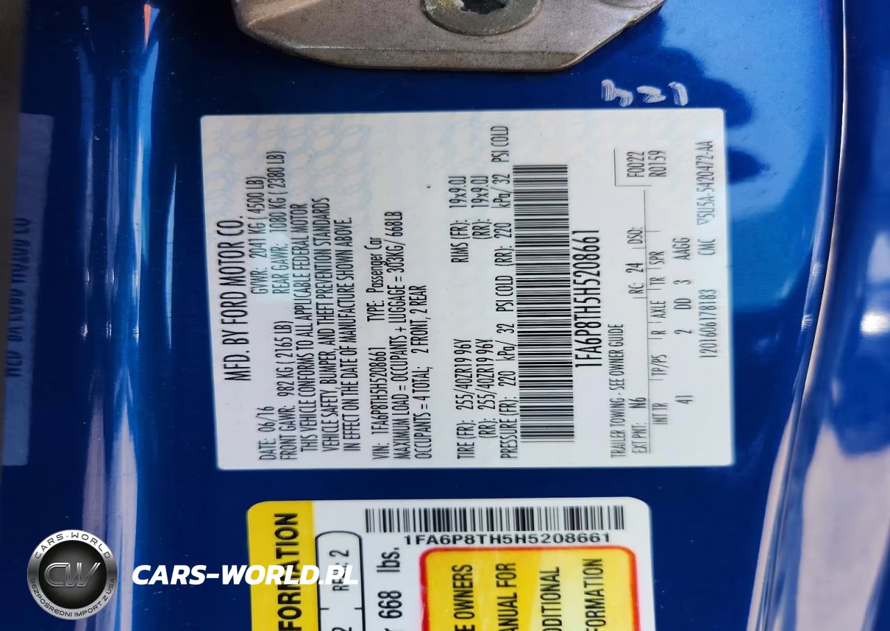2017 Ford Mustang VIN:1FA6P8TH5H5208661 - 13