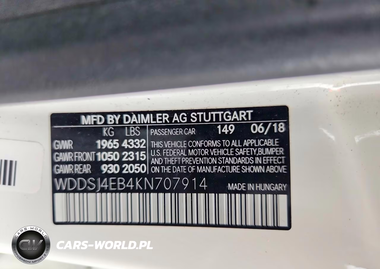 2019 Mercedes-Benz Cla 250 VIN:WDDSJ4EB4KN707914 - 12