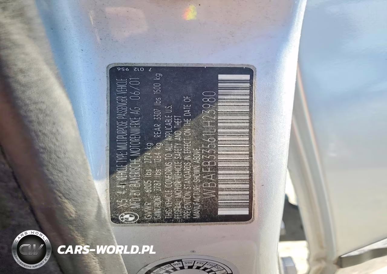 2001 BMW X5 4.4I VIN:WBAFB33561LH23980 - 13