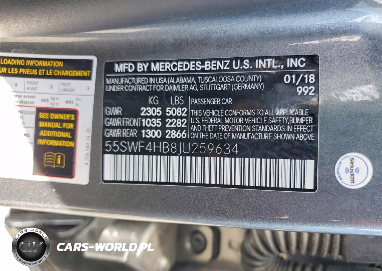 2018 Mercedes-Benz C 350E VIN:55SWF4HB8JU259634 - 12