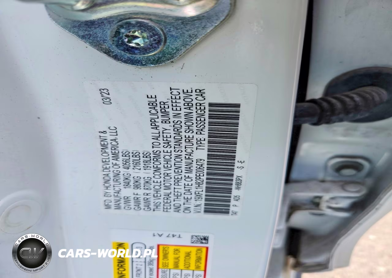 2023 Honda Civic Sport Touring VIN:19XFL1H82PE006479 - 12