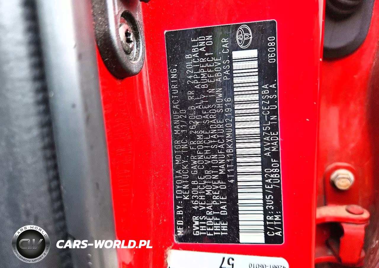2021 Toyota Camry Se VIN:4T1T11BKXMU021916 - 12