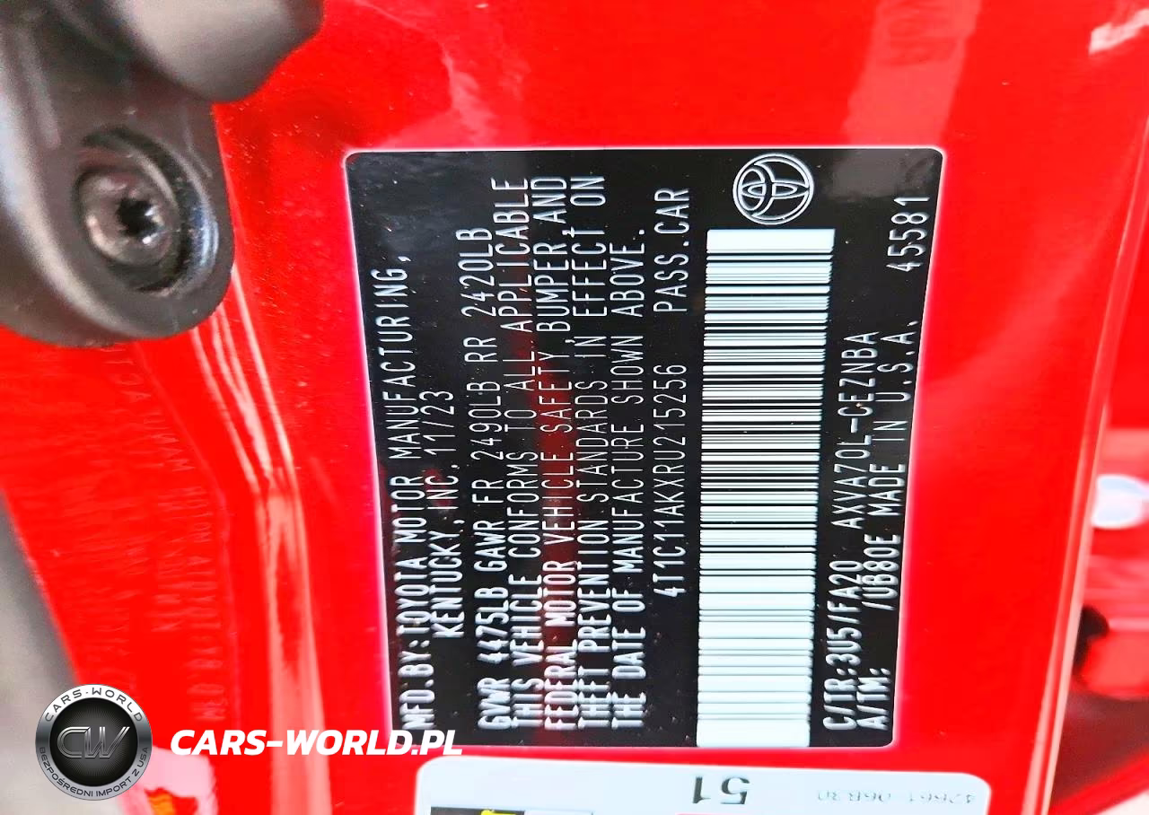 2024 Toyota Camry Le VIN:4T1C11AKXRU215256 - 12