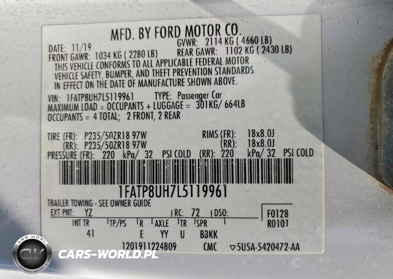 2020 Ford Mustang VIN:1FATP8UH7L5119961 - 13
