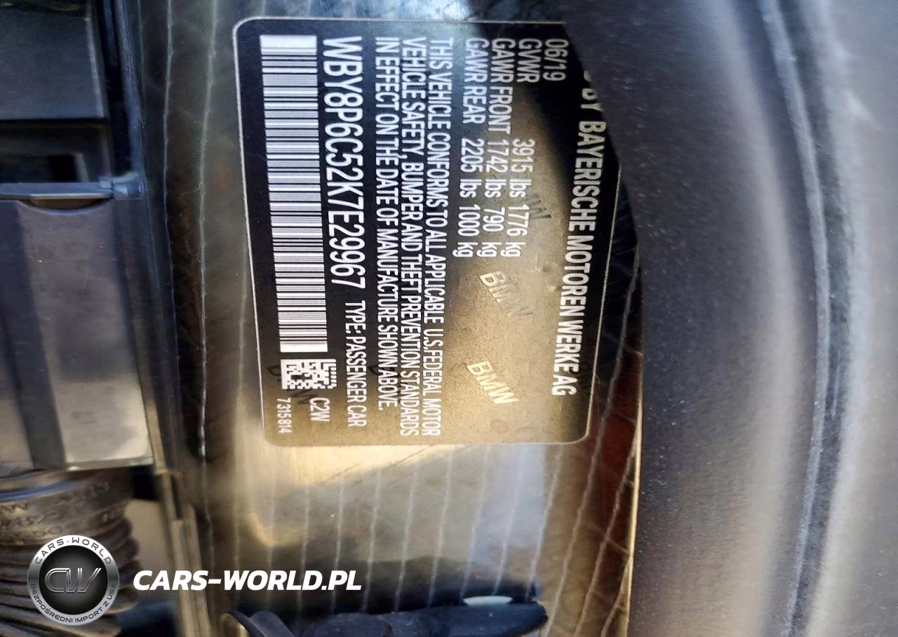 2019 BMW I3 S Bev VIN:WBY8P6C52K7E29967 - 12