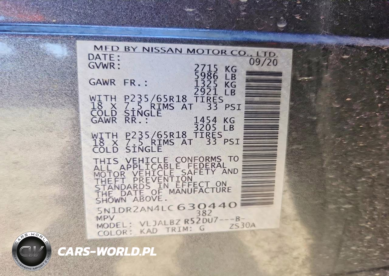 2020 Nissan Pathfinder S VIN:5N1DR2AN4LC630440 - 13