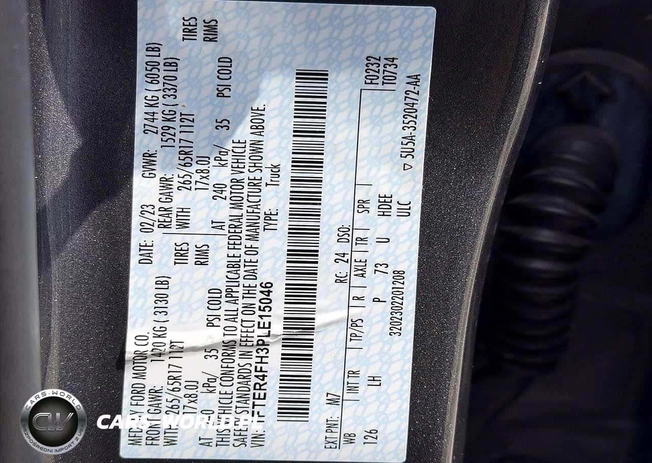 2023 Ford Ranger Xl VIN:1FTER4FH3PLE15046 - 15