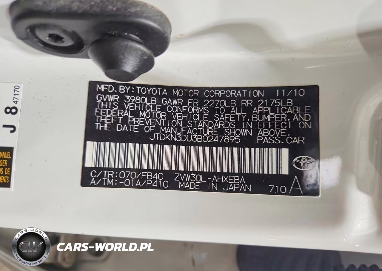 2011 Toyota Prius Two VIN:JTDKN3DU3B0247895 - 12