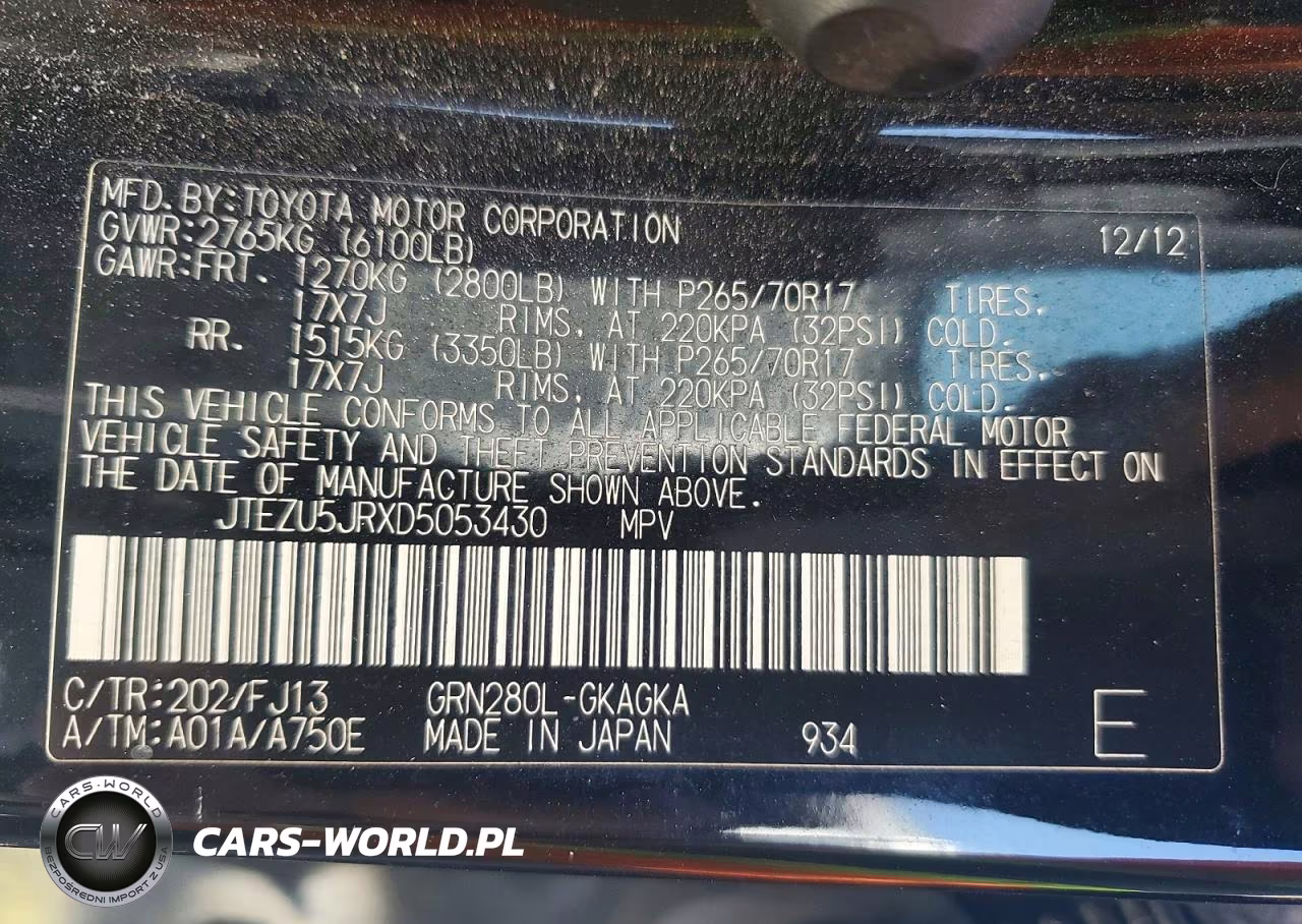 2013 Toyota 4Runner Sr5 VIN:JTEZU5JRXD5053430 - 13