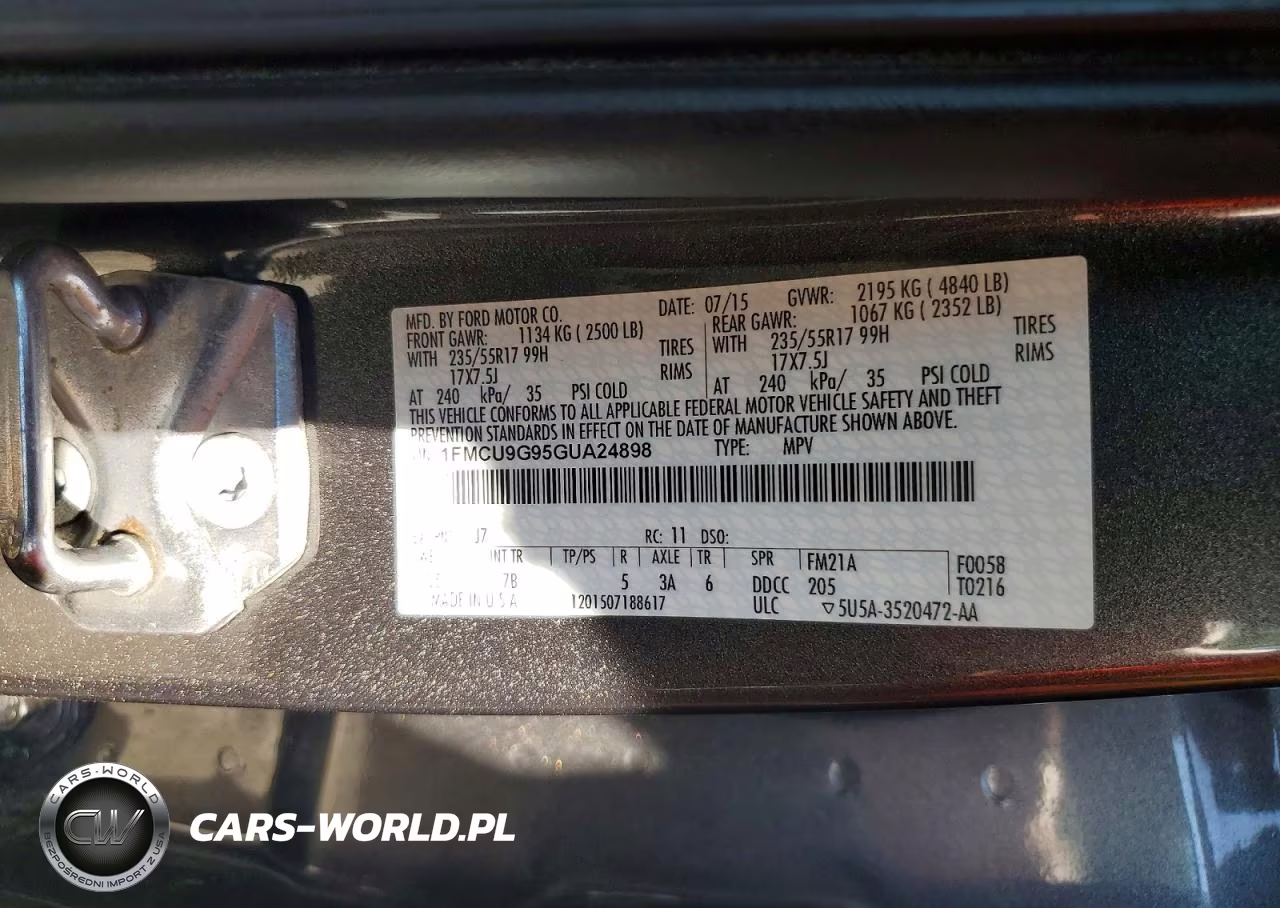 2016 Ford Escape Se VIN:1FMCU9G95GUA24898 - 13