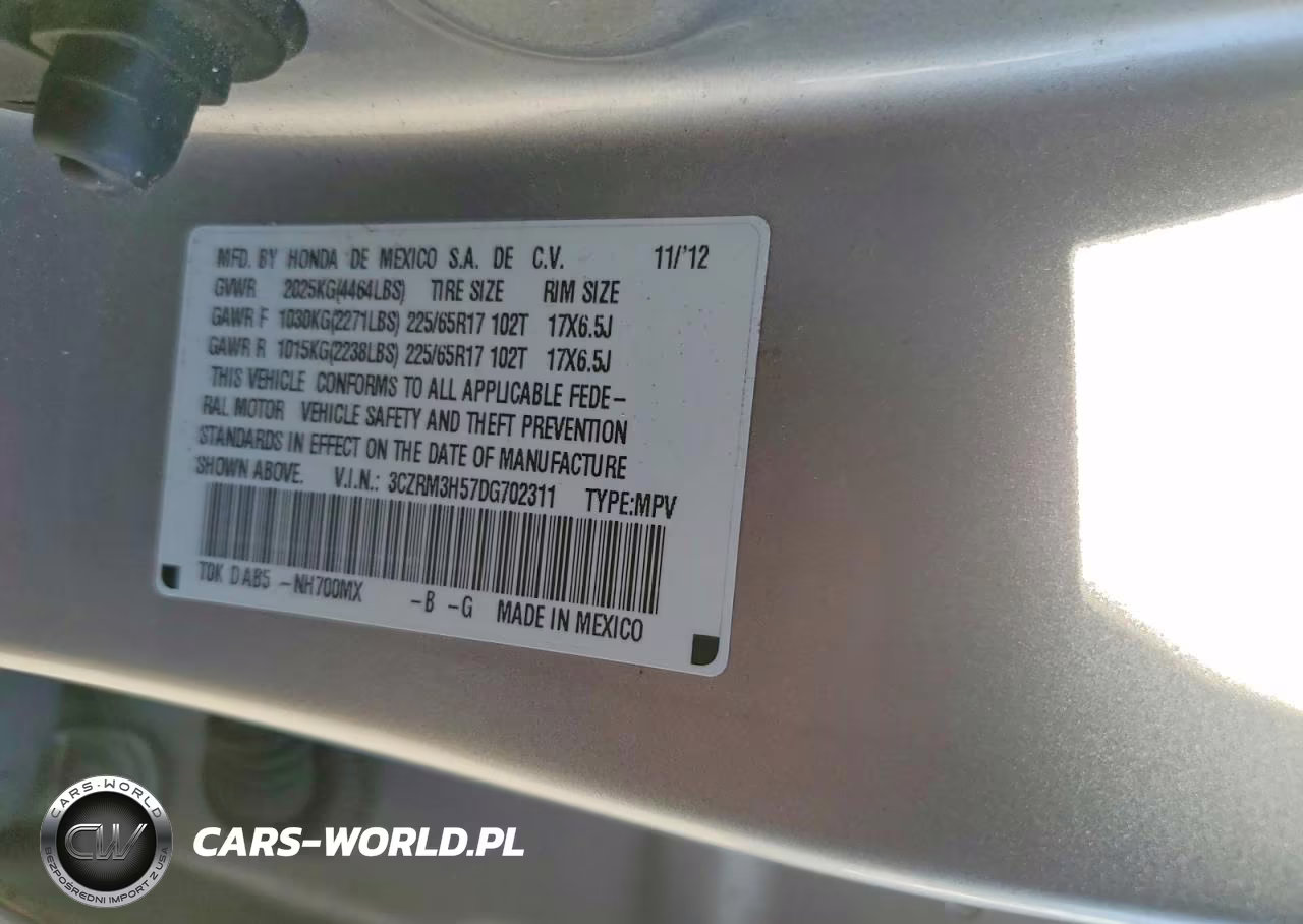 2013 Honda Cr-V Ex VIN:3CZRM3H57DG702311 - 13