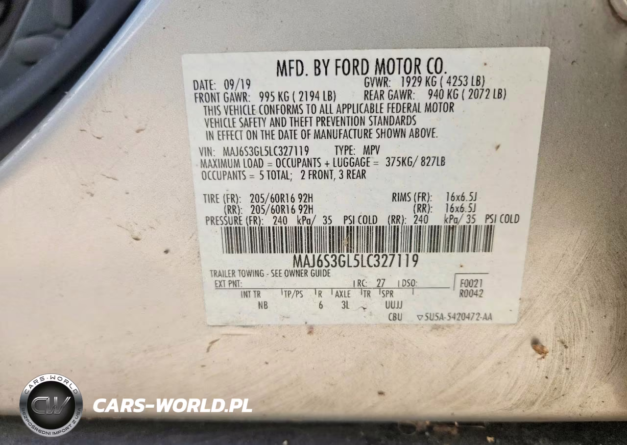 2020 Ford Ecosport Se VIN:MAJ6S3GL5LC327119 - 14