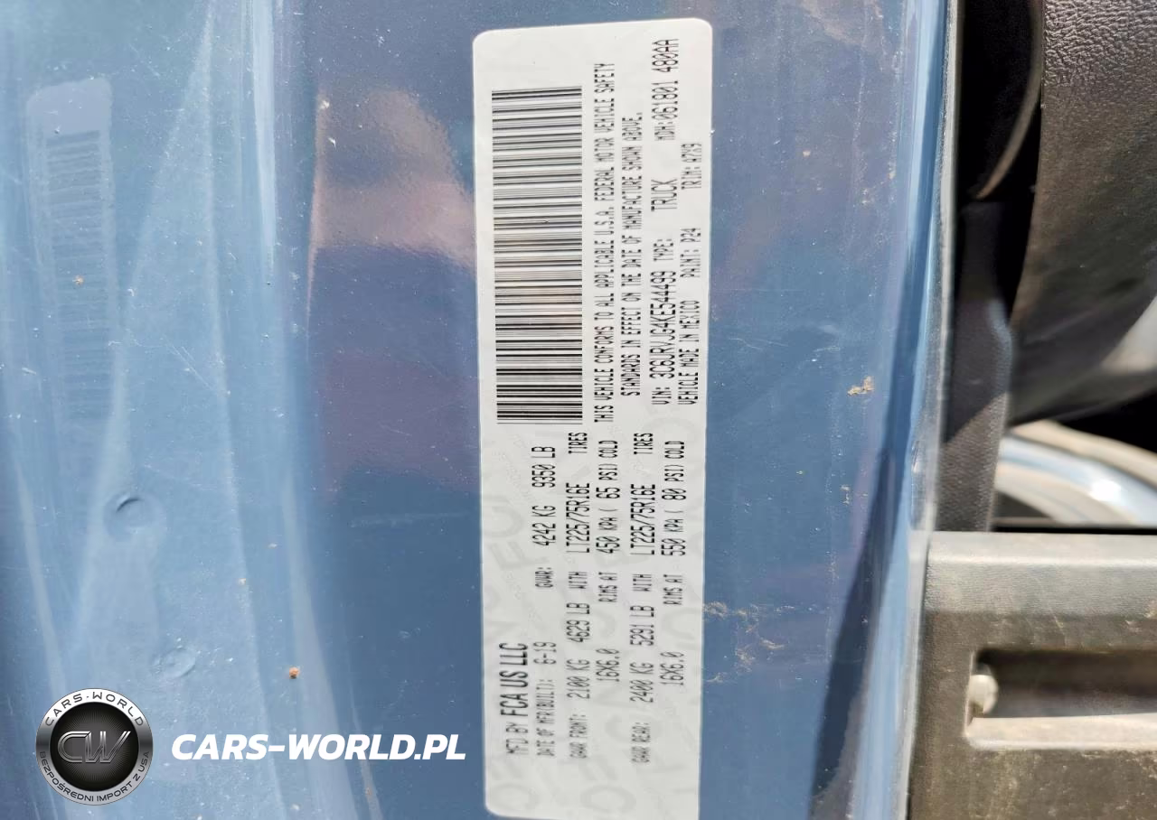 2019 Ram Promaster 3500 Delivery Van VIN:3C6URVJG4KE544499 - 12