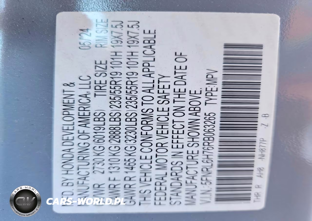 2024 Honda Odyssey Sport VIN:5FNRL6H76RB063265 - 14