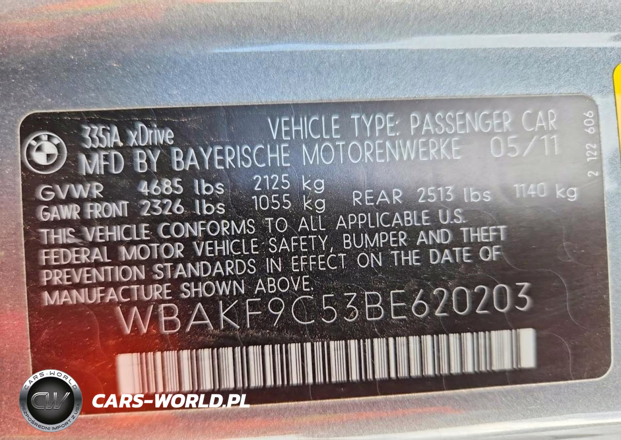 2011 BMW 335 Xi VIN:WBAKF9C53BE620203 - 13