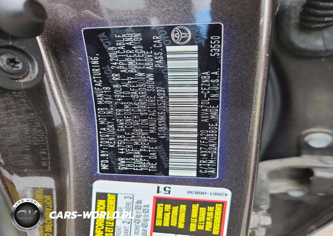 2018 Toyota Camry Le VIN:4T1B11HK6JU574237 - 12