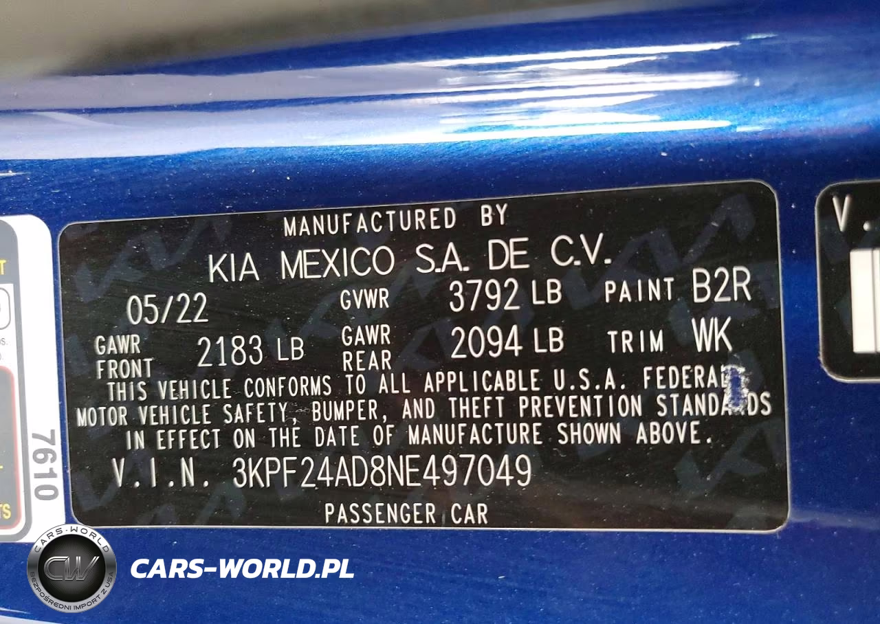 2022 Kia Forte VIN:3KPF24AD8NE497049 - 12